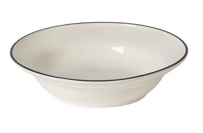 Costa Nova Beja Blue Rim Pasta/Soup Bowl