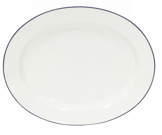 Nova Beja Blue Rim Oval Platter