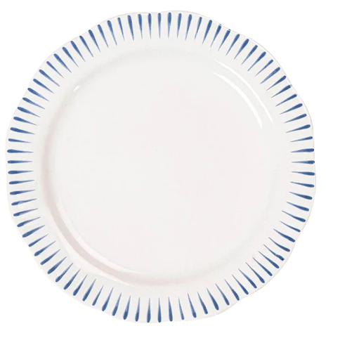 Juliska Sitio Stripe Delft Blue Salad Plate