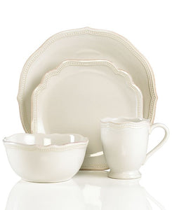 Lenox French Perle Bead White Dinner Plate
