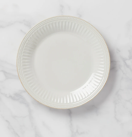 Lenox French Perle Groove White Dinner Plate