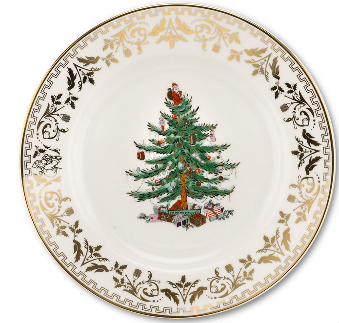 Spode Christmas Tree Gold Salad Plate