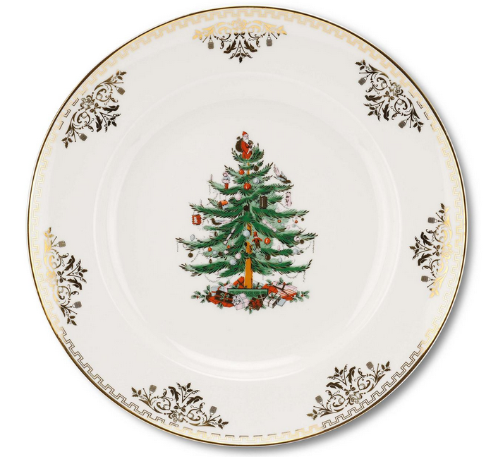 Spode Christmas Tree Gold Dinner Plate