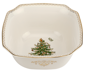 Spode Christmas Tree Gold Square Bowl