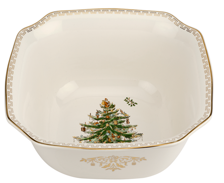 Spode Christmas Tree Gold Square Bowl