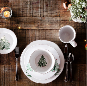 Vietri Lastra Holiday Dinner Plate