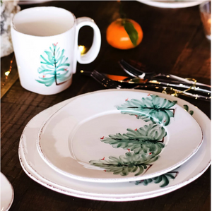 Vietri Lastra Holiday Dinner Plate