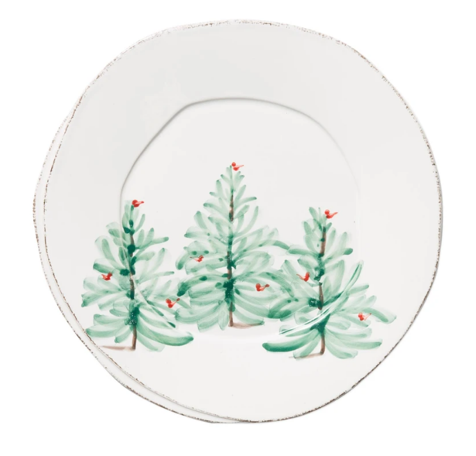 Vietri Lastra Holiday Dinner Plate